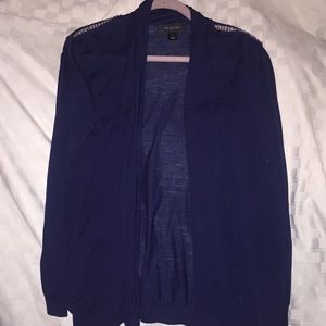 St John Open Cardigan Sweater M beads